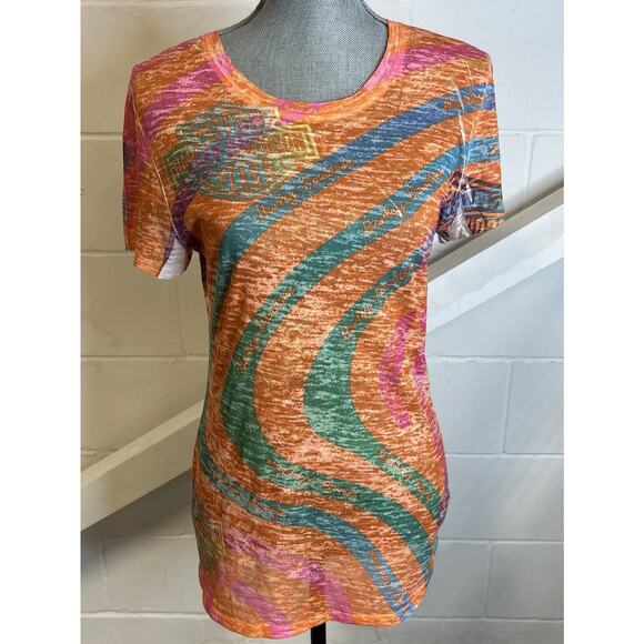 Harley Davidson Burnout Shirt Sublimated Tee Smoky Mountain TN Size L NEW - Picture 1 of 8